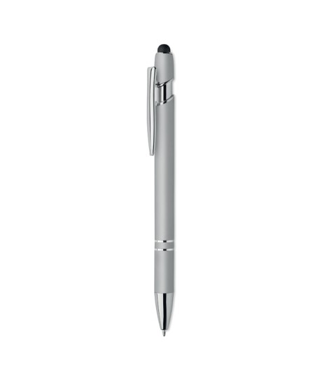 Boligrafo de aluminio gomoso