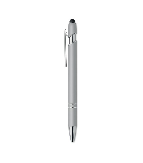 Boligrafo de aluminio gomoso