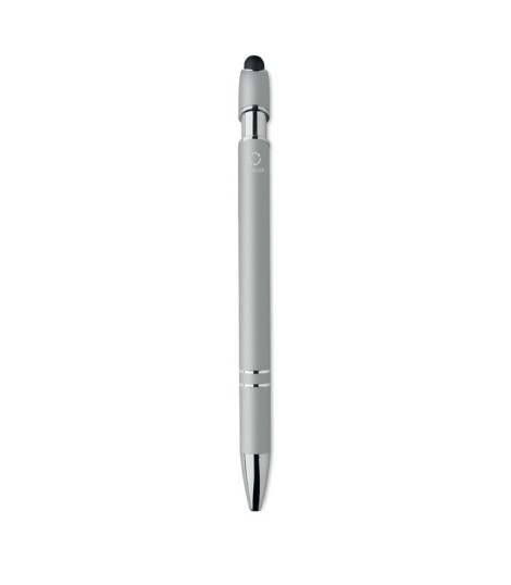 Boligrafo de aluminio gomoso