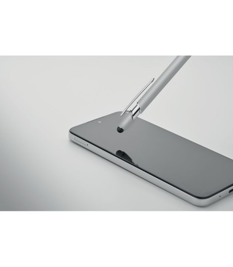 Boligrafo de aluminio gomoso