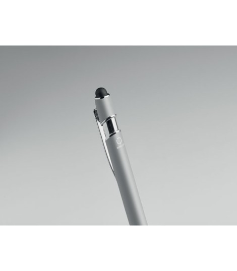 Boligrafo de aluminio gomoso