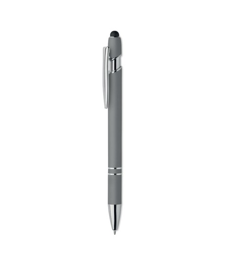 Boligrafo de aluminio gomoso