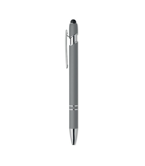 Boligrafo de aluminio gomoso