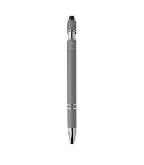 Boligrafo de aluminio gomoso