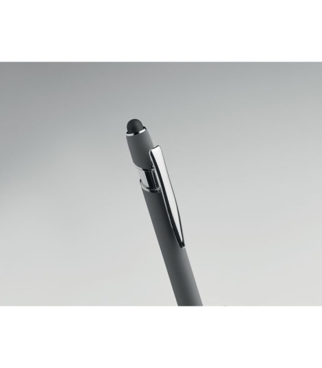 Boligrafo de aluminio gomoso