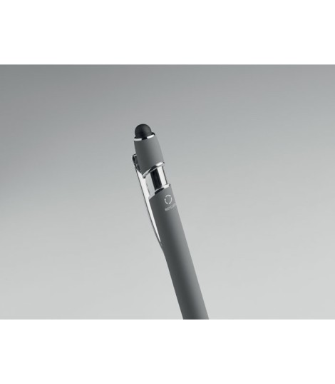 Boligrafo de aluminio gomoso