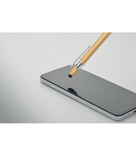 Boligrafo de aluminio gomoso