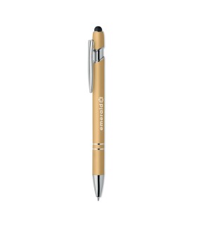 Boligrafo de aluminio gomoso