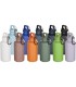 Botella de 400 ml de color liso de plastico reciclado con certificado RCS y mosqueton Oregon