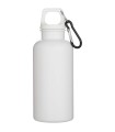 Botella de 400 ml de color liso de plastico reciclado con certificado RCS y mosqueton Oregon
