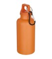 Botella de 400 ml de color liso de plastico reciclado con certificado RCS y mosqueton Oregon