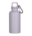 Botella de 400 ml de color liso de plastico reciclado con certificado RCS y mosqueton Oregon
