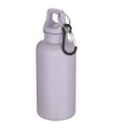 Botella de 400 ml de color liso de plastico reciclado con certificado RCS y mosqueton Oregon