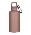 Botella de 400 ml de color liso de plastico reciclado con certificado RCS y mosqueton Oregon