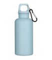 Botella de 400 ml de color liso de plastico reciclado con certificado RCS y mosqueton Oregon