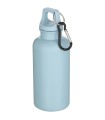 Botella de 400 ml de color liso de plastico reciclado con certificado RCS y mosqueton Oregon