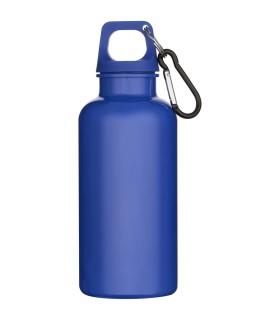 Botella de 400 ml de color liso de plastico reciclado con certificado RCS y mosqueton Oregon