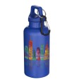 Botella de 400 ml de color liso de plastico reciclado con certificado RCS y mosqueton Oregon