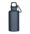 Botella de 400 ml de color liso de plastico reciclado con certificado RCS y mosqueton Oregon