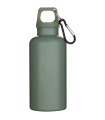 Botella de 400 ml de color liso de plastico reciclado con certificado RCS y mosqueton Oregon