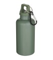 Botella de 400 ml de color liso de plastico reciclado con certificado RCS y mosqueton Oregon