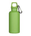 Botella de 400 ml de color liso de plastico reciclado con certificado RCS y mosqueton Oregon