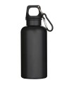Botella de 400 ml de color liso de plastico reciclado con certificado RCS y mosqueton Oregon