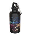 Botella de 400 ml de color liso de plastico reciclado con certificado RCS y mosqueton Oregon