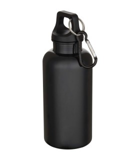 Botella de 400 ml de color liso de plastico reciclado con certificado RCS y mosqueton Oregon