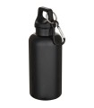 Botella de 400 ml de color liso de plastico reciclado con certificado RCS y mosqueton Oregon
