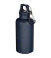 Botella de 400 ml de color liso de plastico reciclado con certificado RCS y mosqueton Oregon