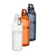 Bidon de 750 ml de plastico reciclado con certificado RCS y mosqueton Oregon