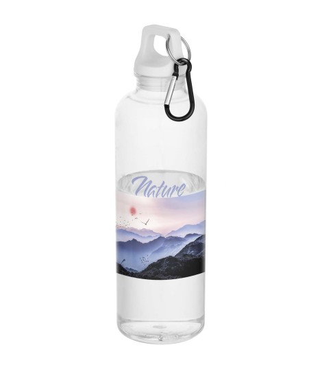 Bidon de 750 ml de plastico reciclado con certificado RCS y mosqueton Oregon