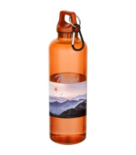 Bidon de 750 ml de plastico reciclado con certificado RCS y mosqueton Oregon