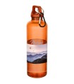 Bidon de 750 ml de plastico reciclado con certificado RCS y mosqueton Oregon