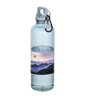 Bidon de 750 ml de plastico reciclado con certificado RCS y mosqueton Oregon