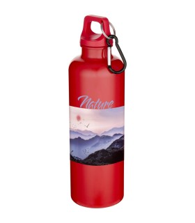 Botella de 750 ml con mosqueton en color liso de plastico reciclado con certificado RCS Oregon