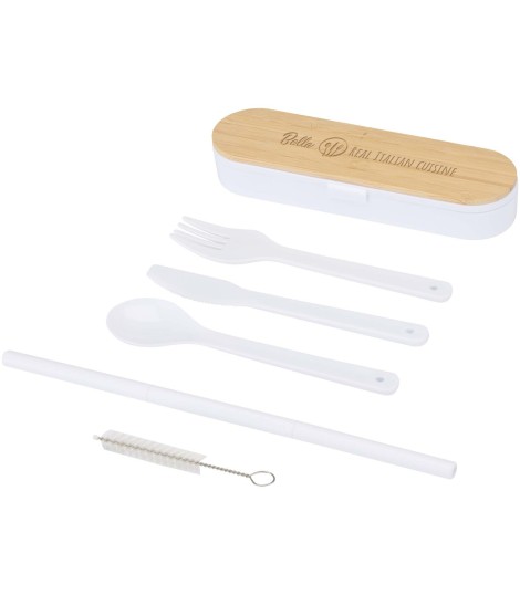 Set de cubiertos con tapa de bambu Runa