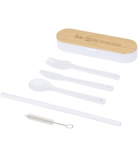 Set de cubiertos con tapa de bambu Runa