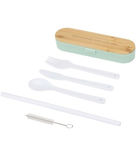 Set de cubiertos con tapa de bambu Runa