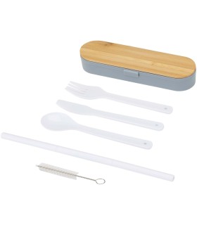 Set de cubiertos con tapa de bambu Runa