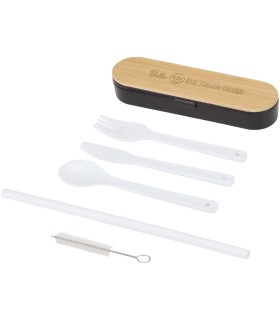 Set de cubiertos con tapa de bambu Runa