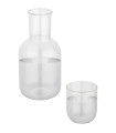 Set de jarra y taza de cristal acabado mate Amelie