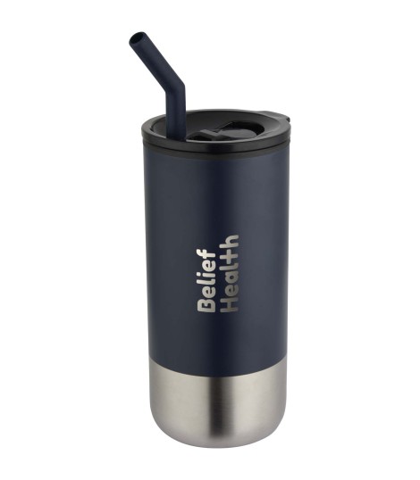 Vaso con aislamiento de 480 ml con certificado RCS y pajita Grayson