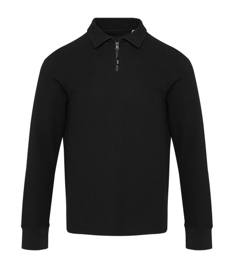 Polo unisex de manga larga y media cremallera Zeus