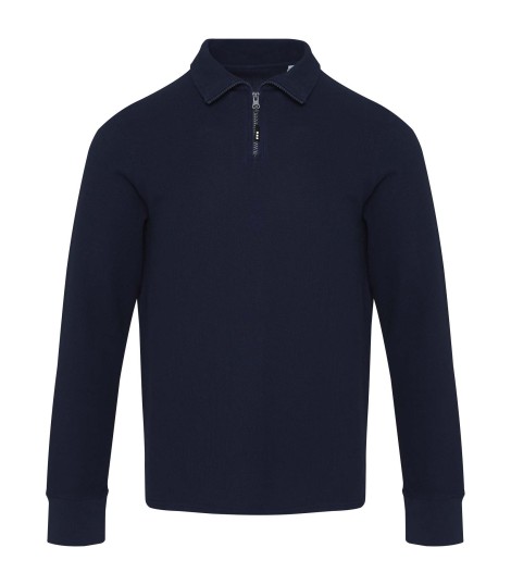 Polo unisex de manga larga y media cremallera Zeus