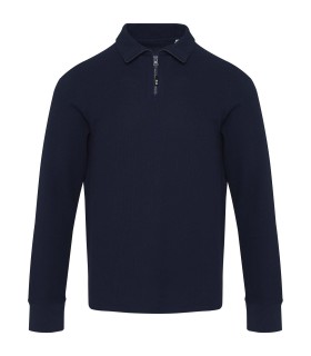 Polo unisex de manga larga y media cremallera Zeus