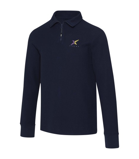 Polo unisex de manga larga y media cremallera Zeus