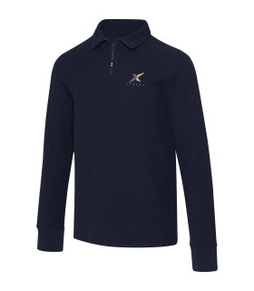 Polo unisex de manga larga y media cremallera Zeus