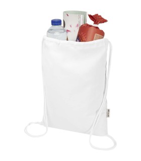 Bolsa con cuerdas de 5 l de algodon reciclado GRS de 180 g m Peru Blend